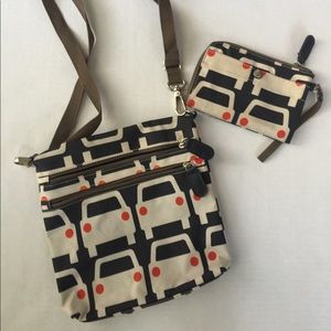 Shoulder bag with matching wallet